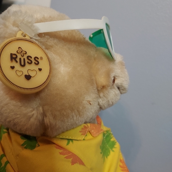 Russ Bear Surf Stuffed Animal 8in Vinatage 1979 - Picture 4 of 9